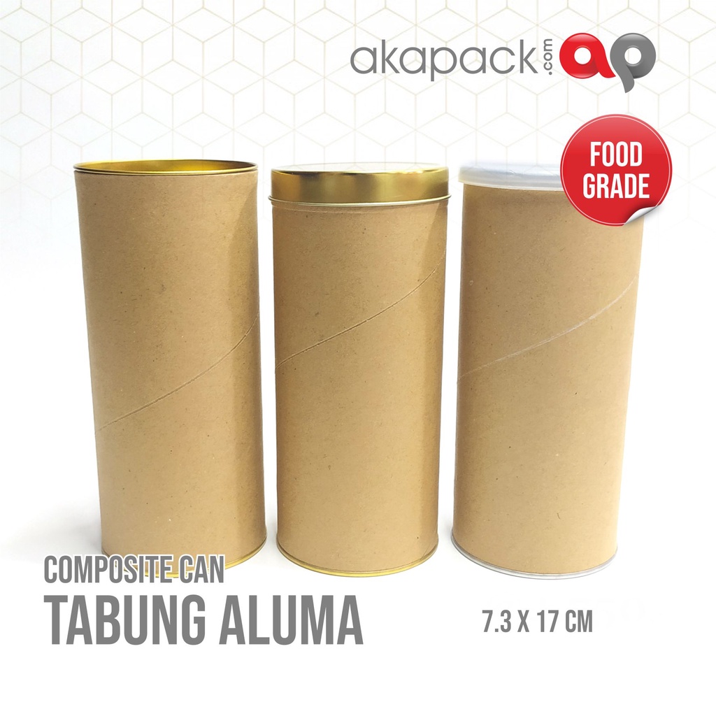 Tabung Composite Can 7,3x17 | Tabung Aluma | Tabung Karton Laminasi Food Grade