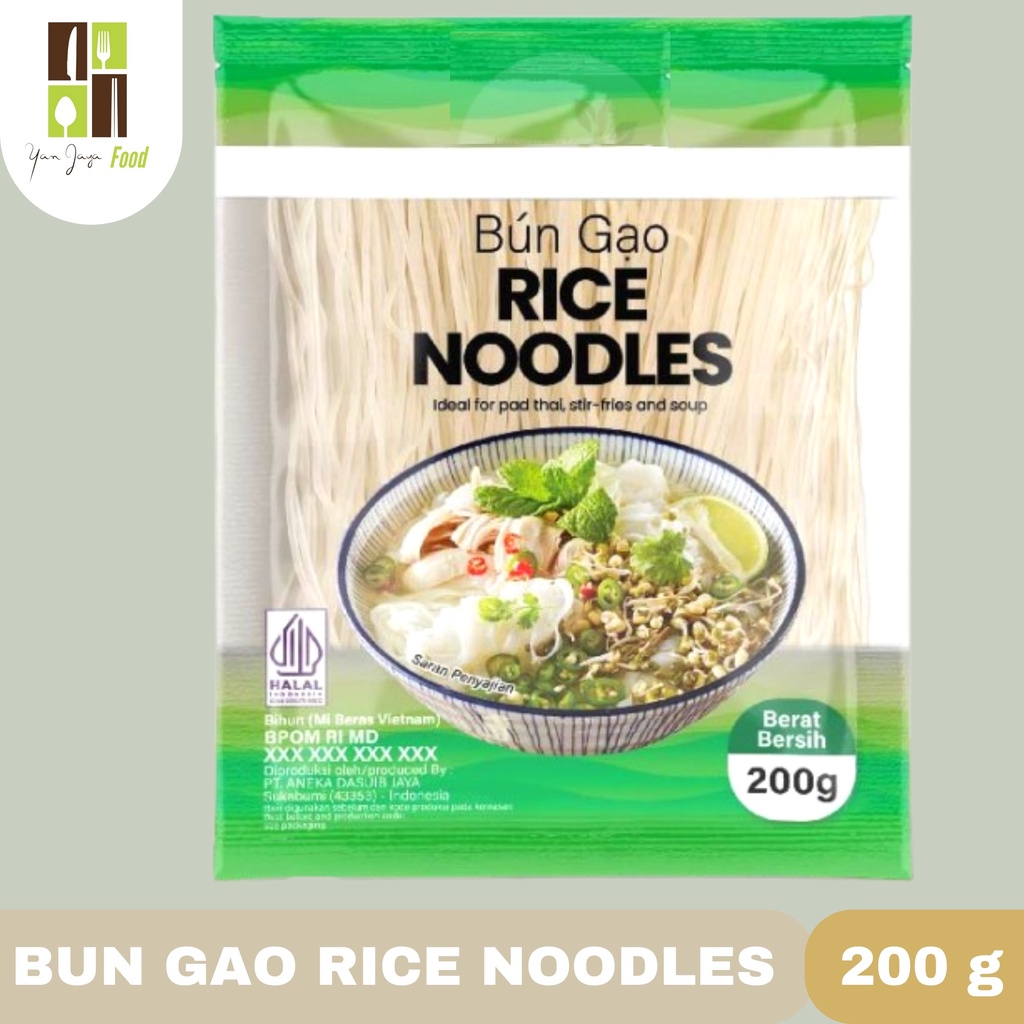 

Bun Gao Rice Noodles/ Mie Beras / Pho Soup Vietnam 200g