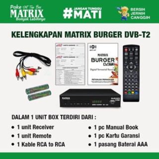 Set Top Box TV Digital Matrix Burger Hijau STB DVB T2 HD EWS