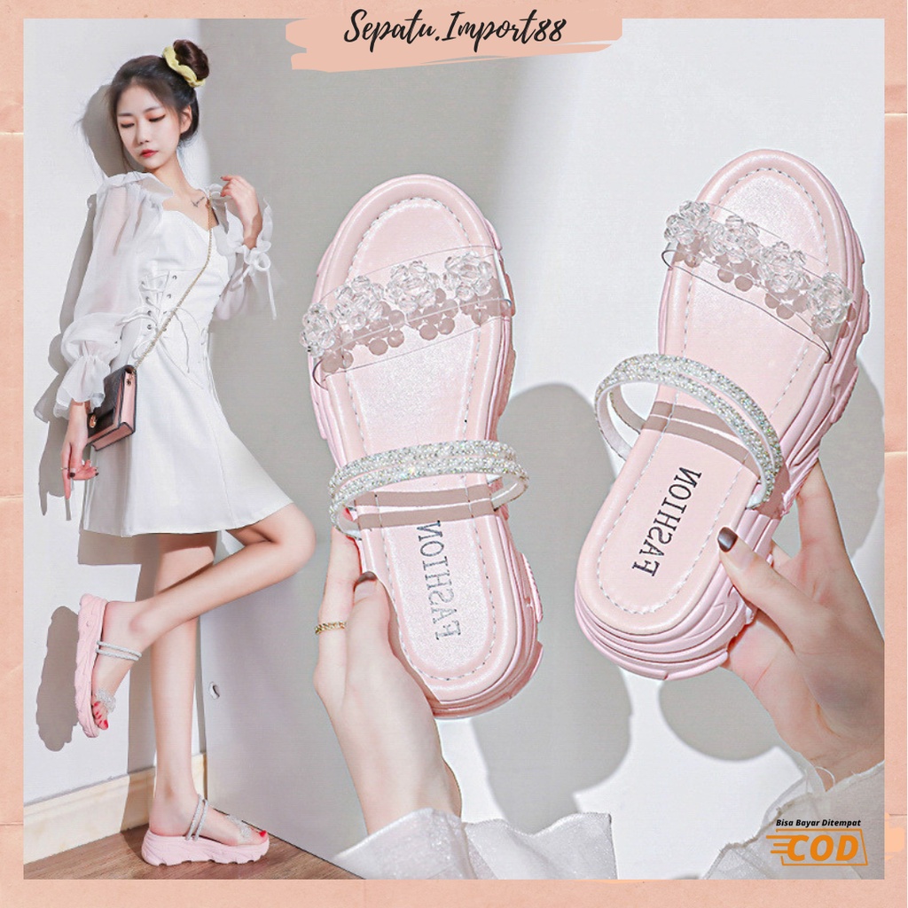 [SEPATU.IMPORT88] SP 655 Sandal Wedges Wanita Import Premium Quality Korea Style