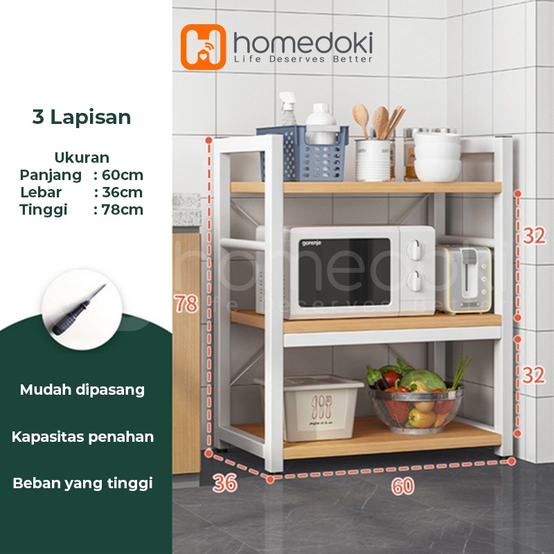 Rak Dapur Microwave/Rak Dapur Minimalis/Rak Dapur Serbaguna/ Rak Oven Microwave Dengan Kabinet/ Rak Microwave Rak Penyimpanan Rak Dapur Microwave Kamar Rak Micoe