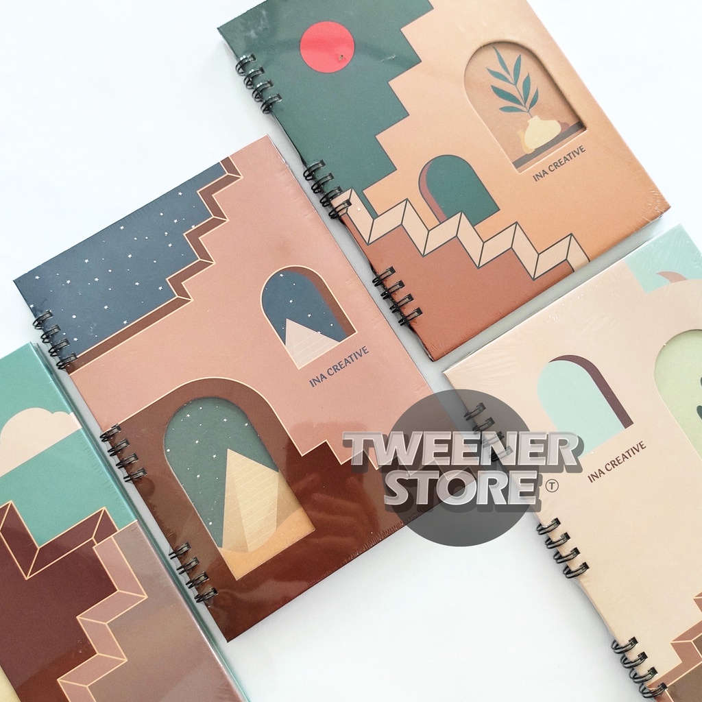 

INA Creative Spiralbook A5 Hard Cover Die Cut | Barcode 098000249611 | Buku Notes Note Book Spiral