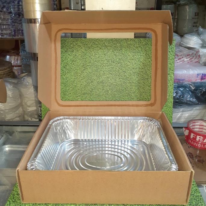 

~^~^~^] Box Dus Kaca Karton Tebal 26 x 33 Set Foil | Box Hantaran Coklat Tebal