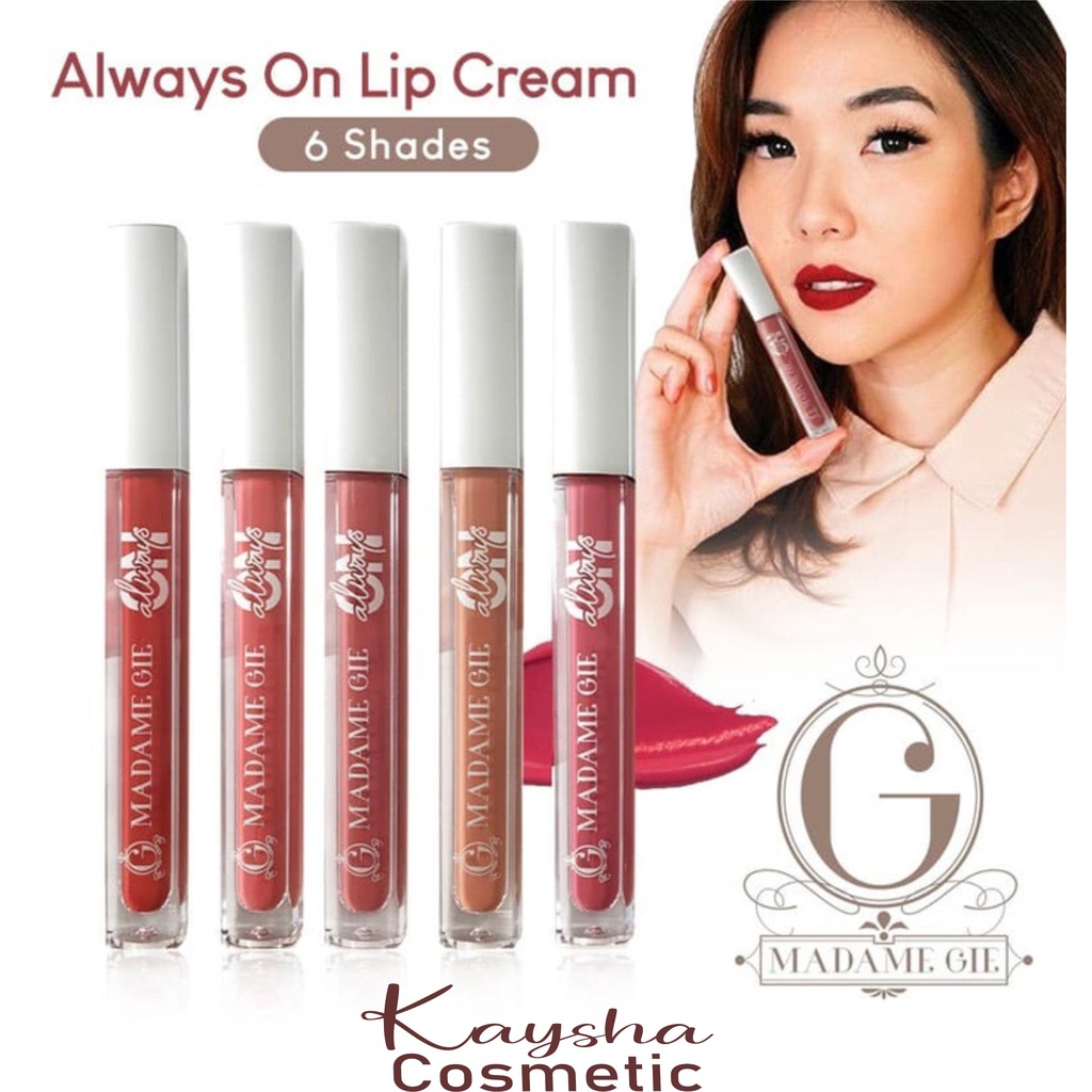 Madame Gie Always On Lip Cream BPOM | Lipcream lipstick lipstik Madamegie Gisella