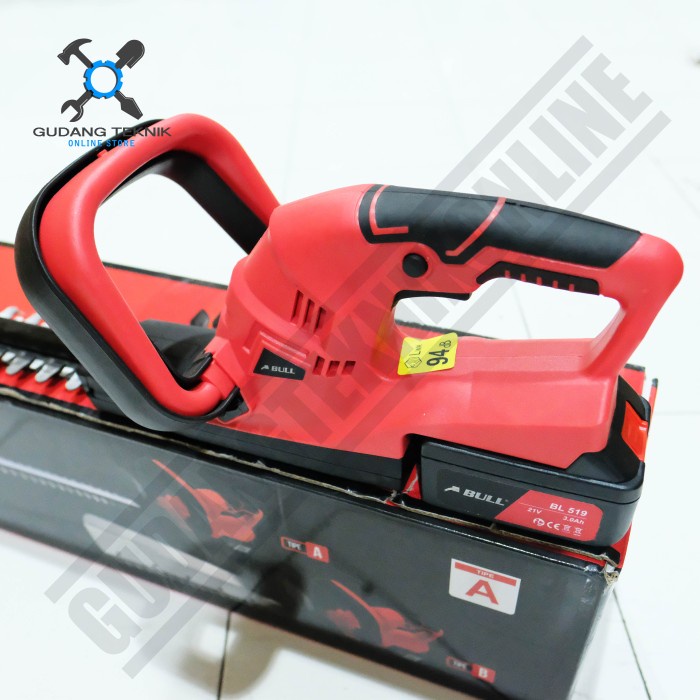 Mesin Potong Dahan Tanaman BATERAI 21V Tipe A BL519 BULL / CORDLESS Hedge Trimmer Mesin Pemotong 2 Sisi 21 Volt BL 519 BULL