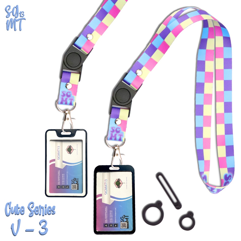 Lanyard id card holder name tag Hp Lanyard full printing AESTHETIC V3 3 pcs Oring