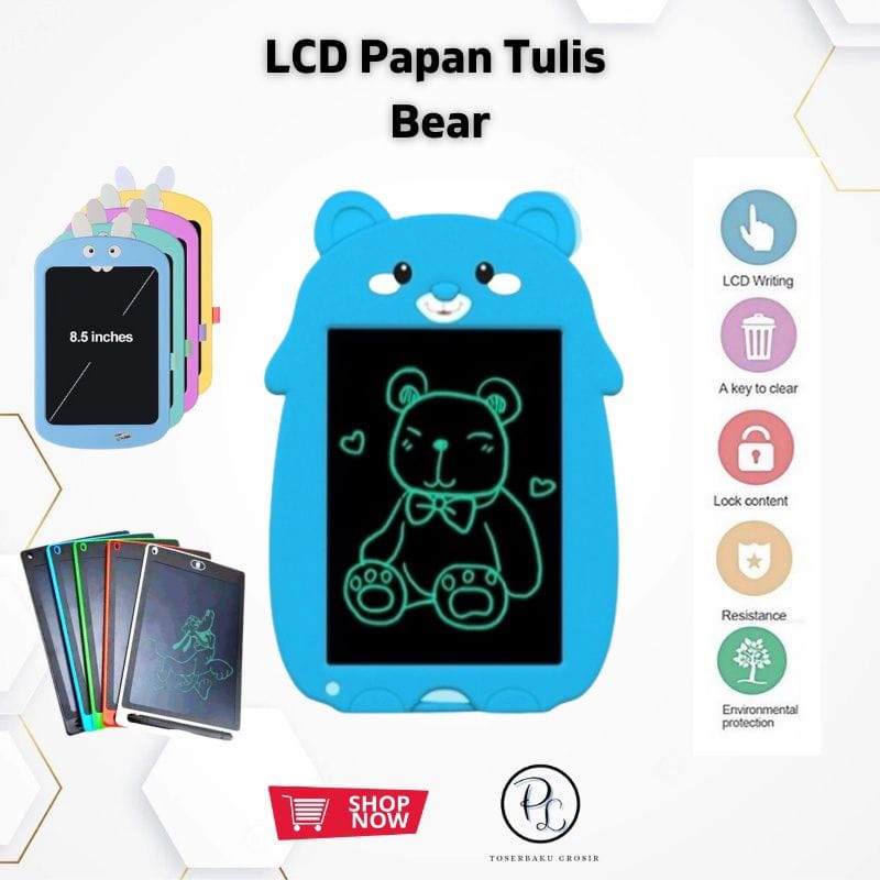 LCD Writing Tablet Anak / Drawing Pad / Papan Tulis Anak Rainbow