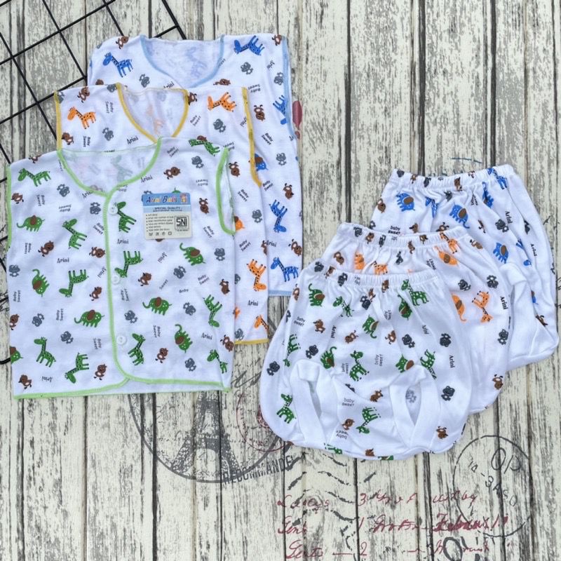 3 PCS Baju Lengan Kutung Bayi Bayi Atasan Bayi Baju Newborn Baju Bayi Baru Lahir Gift Bayi Hadiah Lahiran Bayi ASYAM BABY