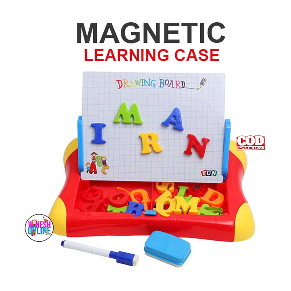 Mainan Magnetic Learning Case / Papan Tulis Magnetik Edukatif