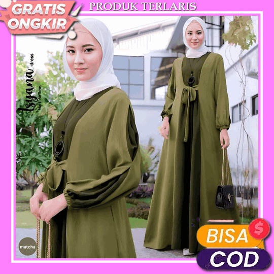 Drees Perempuan Gamis Terbaru 2023 Lebaran Wanita Import Remaja Jumbo Korean Style Burkat Kekinian T
