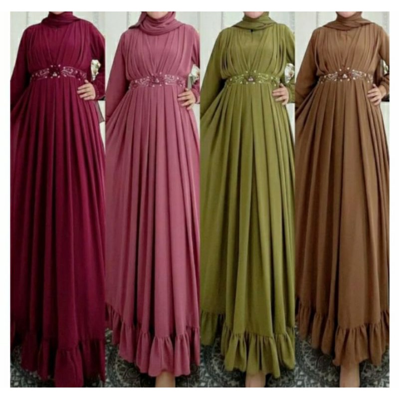 benecia dress gamis lebaran gamis payet