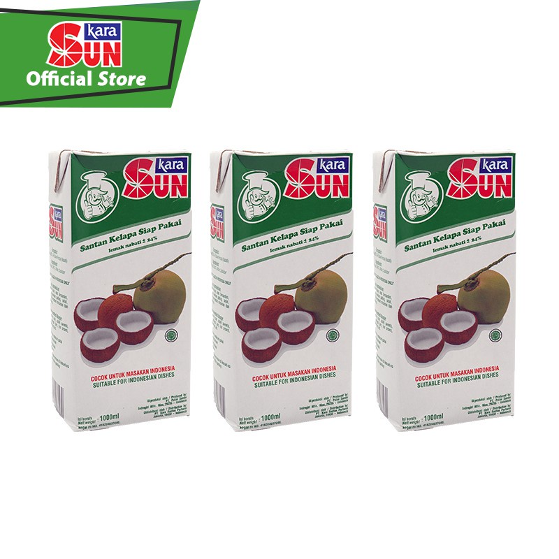 

kara sun santan kelapa kemasan 1000ml siap pakai murah grosir