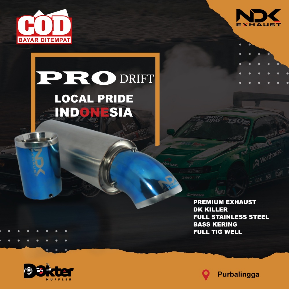 KENALPOT MOBIL NDK EXHAUST PRO DRIFT SILINCER KNALPOT MOBIL RACING KENALPOT RACING
