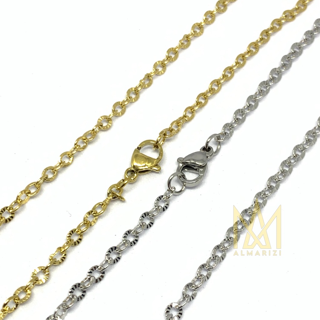 COD - KALUNG TITANIUM TERBARU ANTI KARAT DAN TIDAK LUNTUR WANITA/PRIA