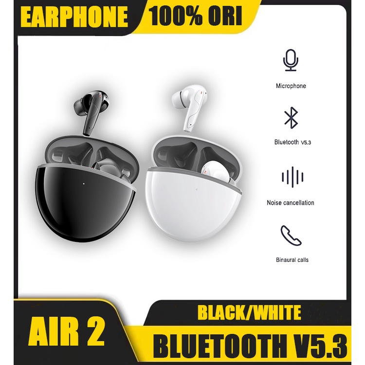 TWS Earphone Bluetooth Wireless Earbuds Bluetooth Noise-cancelling Headphones Upgraded Bluetooth 5.3 Earphones Wireless HIFI Headset Waterproof - AIR 2