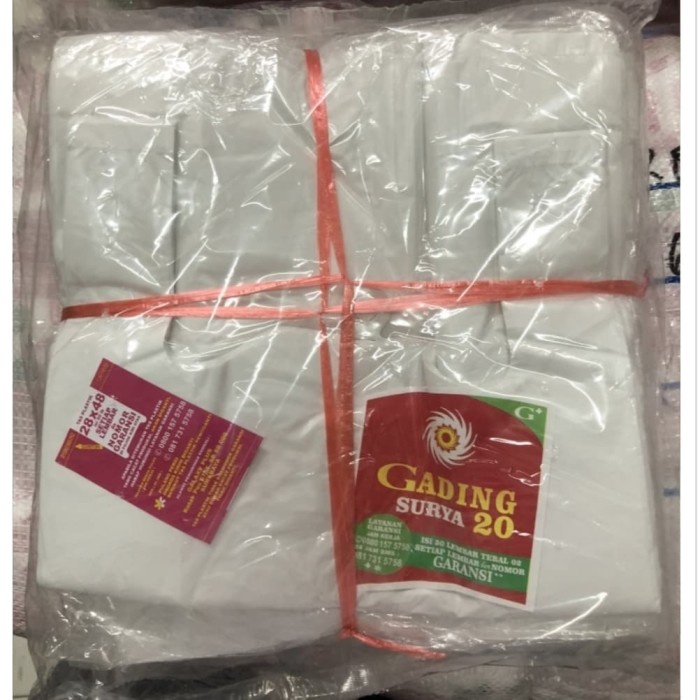 populer] Kantong Kresek Besar 40cm GADING / Kresek 40cm / Plastik Kresek 40cm