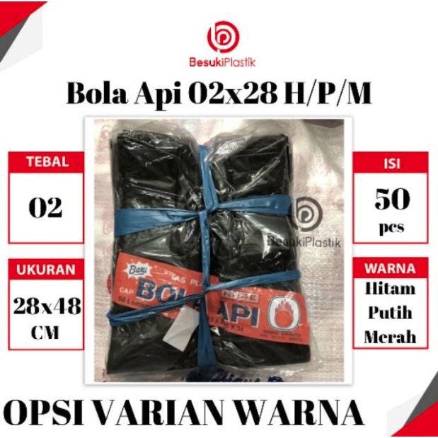 ;&;&;&;&] Kantong Kresek Bola Api 02x28 / Kresek Bola Api 02x28x48 / Kresek 28cm