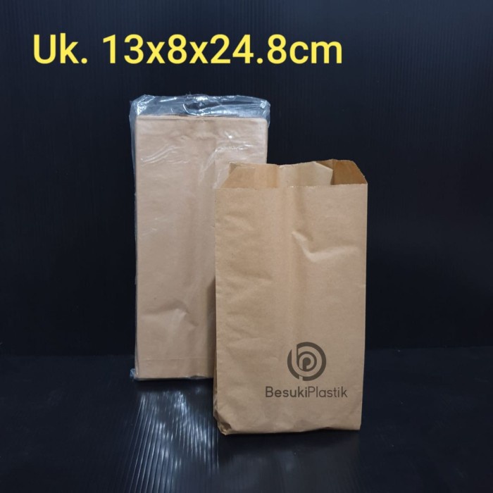 &<&<&<&] Paperbag Coklat Polos / Kantong Coklat Makanan / Brown Kraft Paper Bag