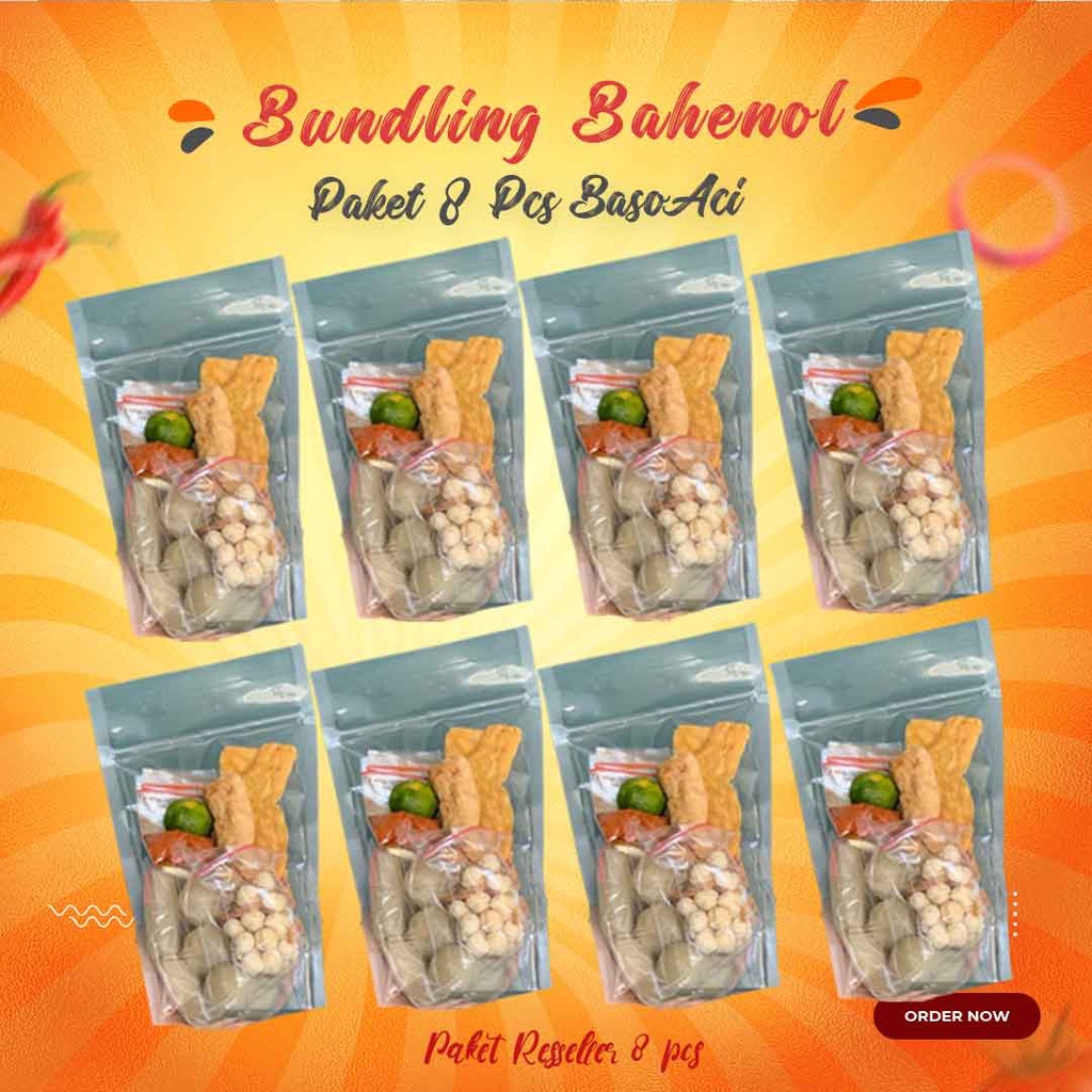

Bakso aci instan / paket reseler 8pcs / Baso Aci Bahenol Garut