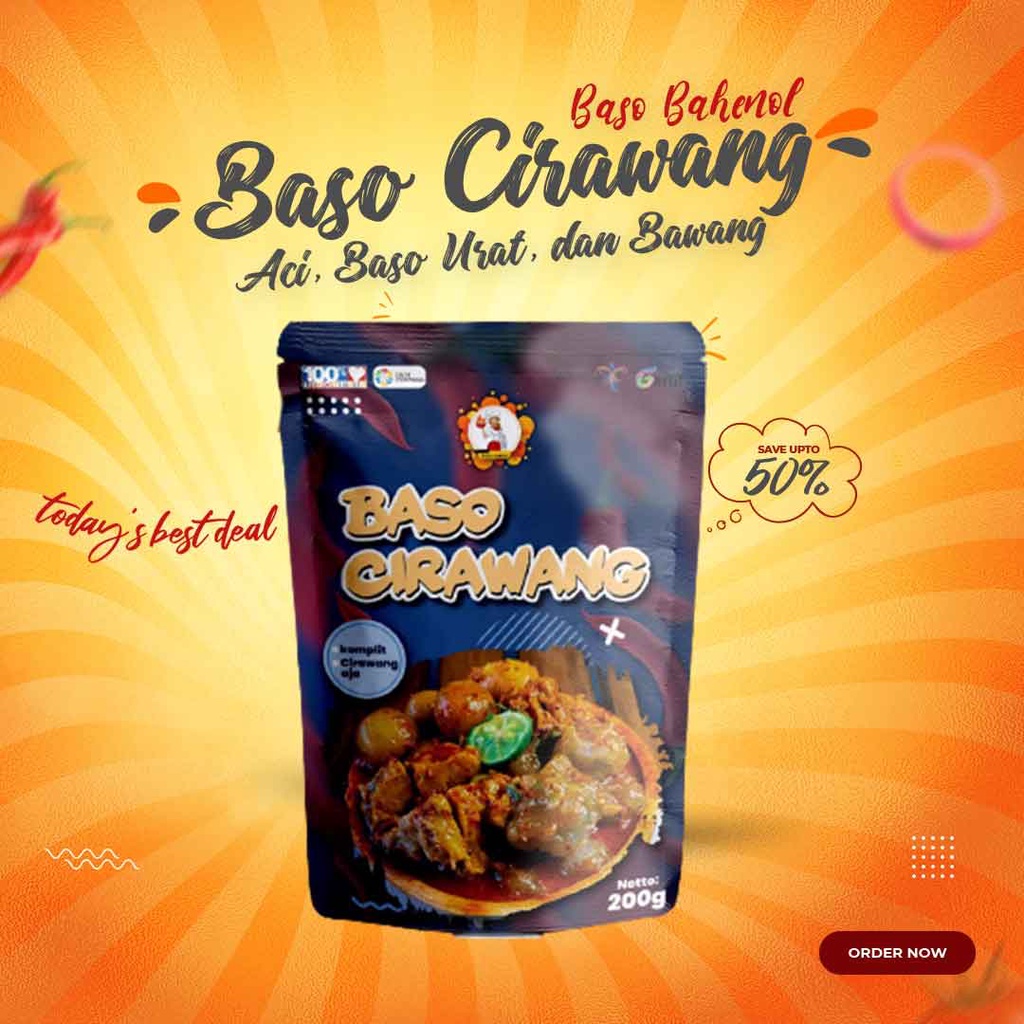 

Baso Cirawan Aci Bawang Tulang Rangu Paket komplit Bahenol Garut