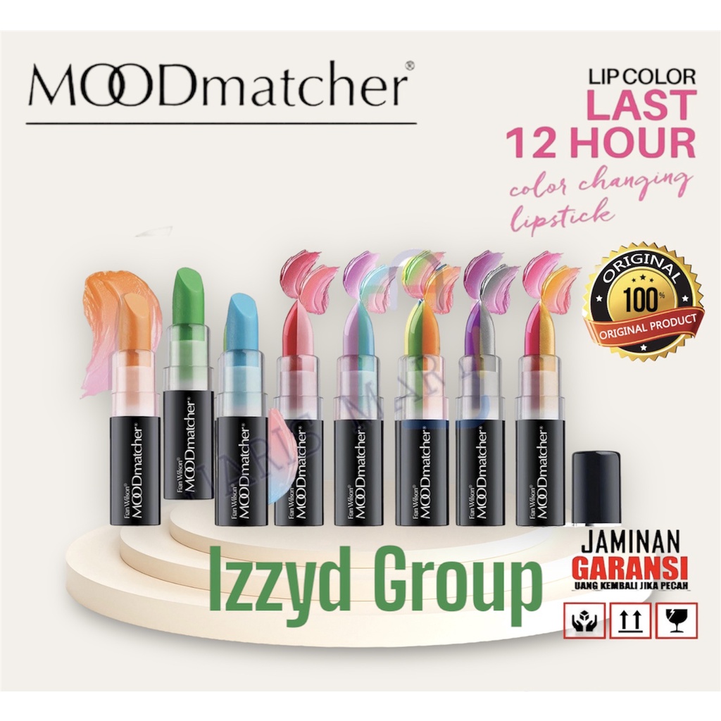 ❣️Izzyd❣️ Moodmatcher Original atau split lipstick awet Tahan Lama Maskproof Smudgeproof dengan Aloe Vera dan Vitamin E moodmatcher Lipstick