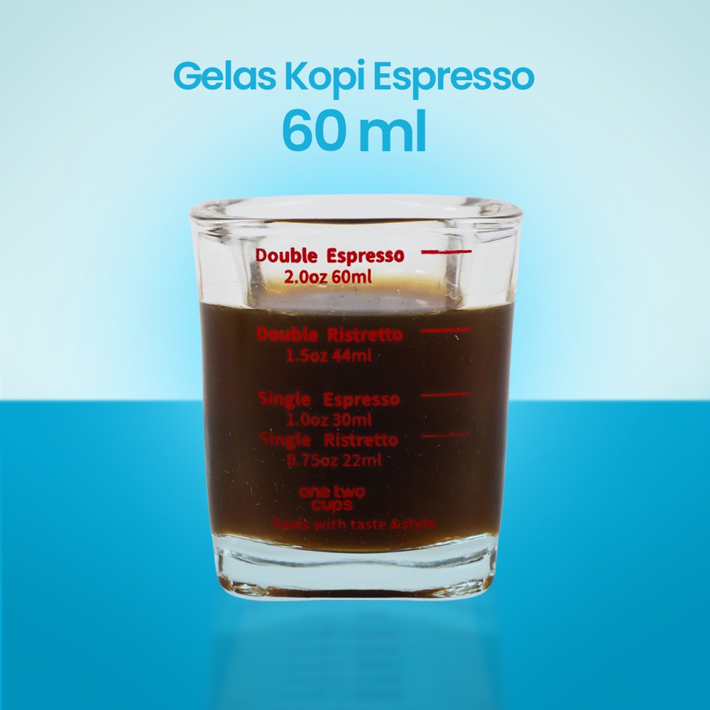 POM ONE TWO CUPS Gelas Ukur Double Shot Single Shot Espresso Coffee Kopi Single Shoot Bartender