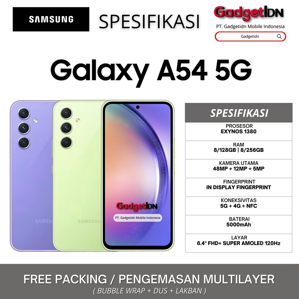 SAMSUNG GALAXY A54 5G NFC 8/256GB GARANSI RESMI SAMSUNG