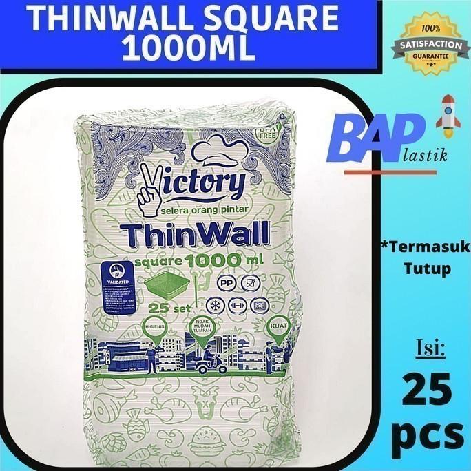 *****] Thinwall Square 1000 ml / Thinwall Victory / Kotak Plastik