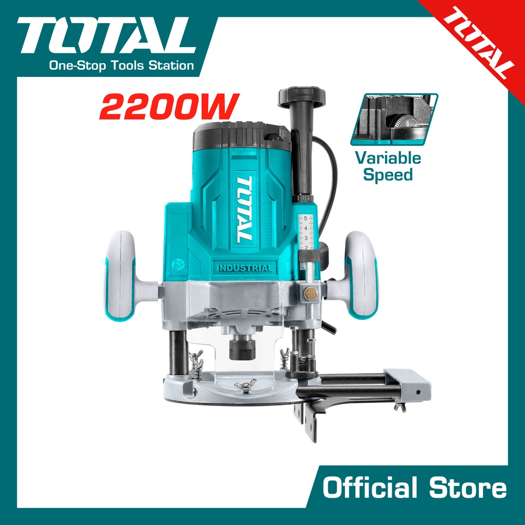 Mesin Profil Kayu Listrik/Electric Wood Router 2200W TOTAL TR111226
