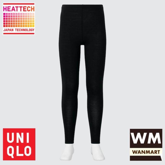 UNIQLO Celana Long John Anak Heattech Black Hitam Longjohn