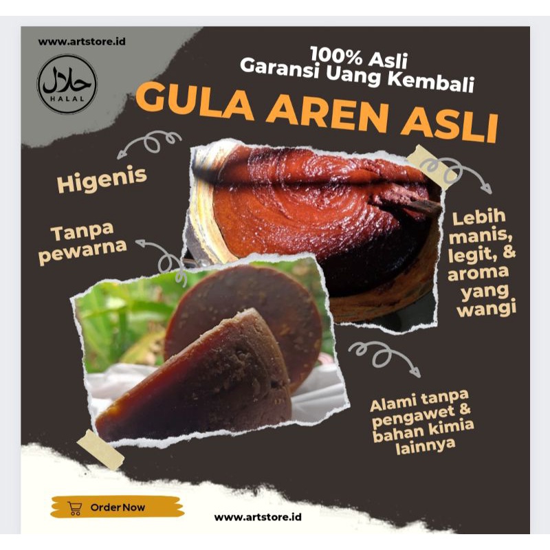 

GULA MERAH AREN 100% ASLI // GULA AREN MURNI TANPA CAMPURAN // HIGENIS