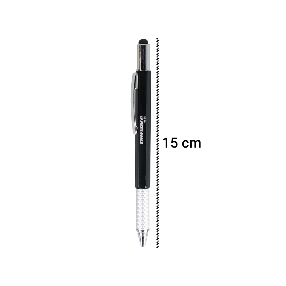 Taffware Pena Multifungsi Plastik Stylus + Penggaris + Level + Obeng - 9625