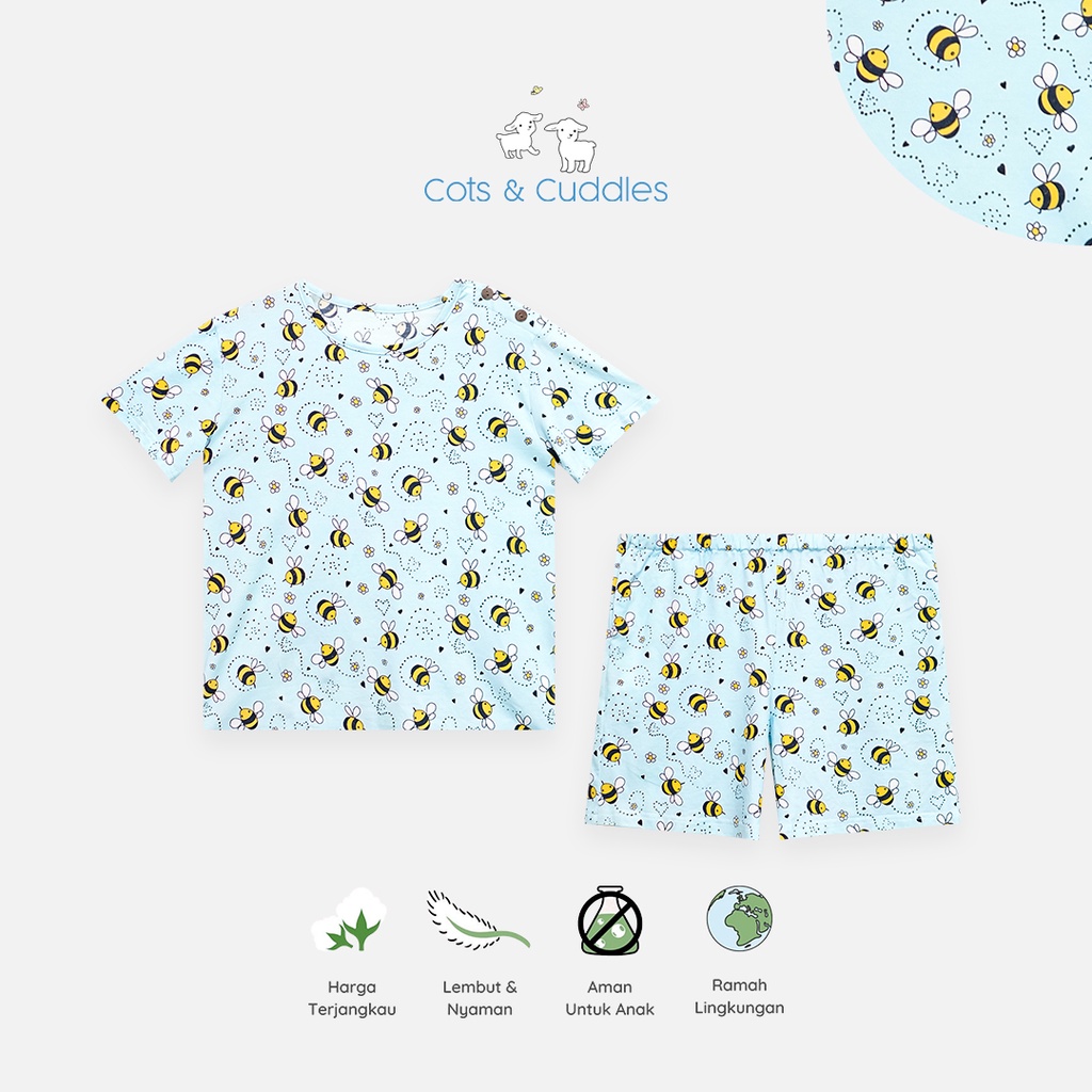 Cots &amp; Cuddles - Ginny Playsuit Organic Cotton USA Set