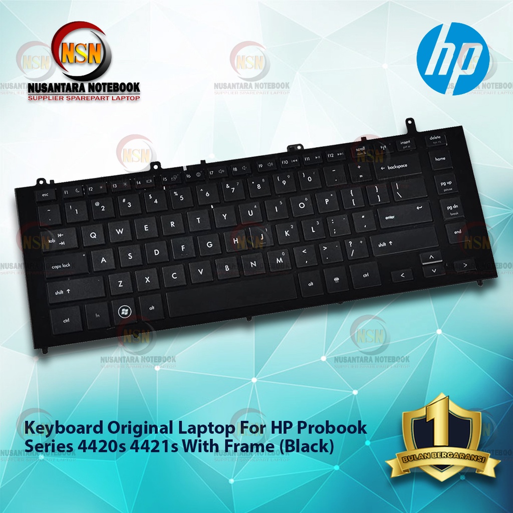 Keyboard Laptop HP Probook 4420s 4421s 4425s 4426s Warna Hitam + Frame