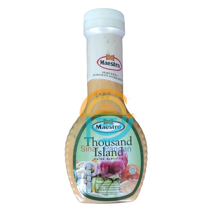 

Maestro Thousand Island Dressing / Dressing Salad Thousand Island 237ml