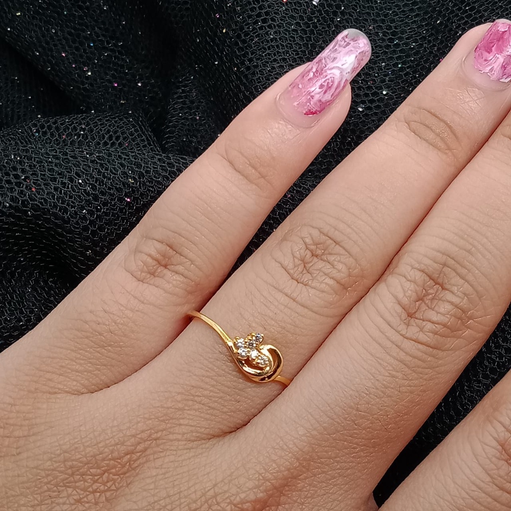 Cincin emas 17K - 0.9 Gr Kadar 750 - 4548