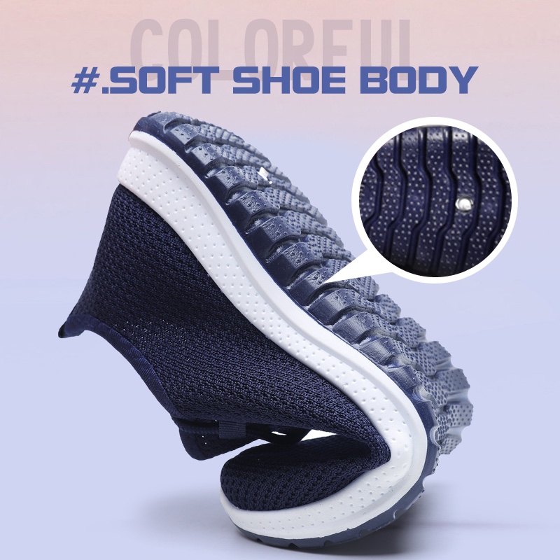 Batavia GROSIR sepatu kanvas wanita rajut sepatu wanita  hitam Sepatu Wanita Sport Women Sneakers N26