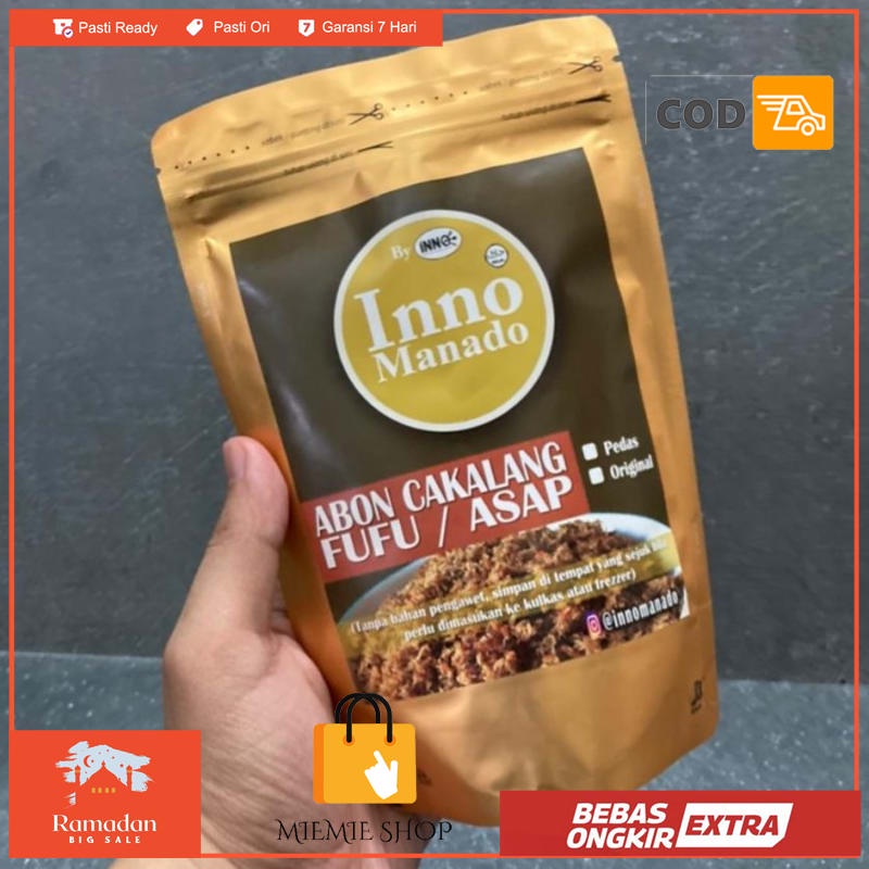 

IKAN CAKALANG ABON PEDAS - INNO MANADO - KEMASAN POUCH - ORIGINAL