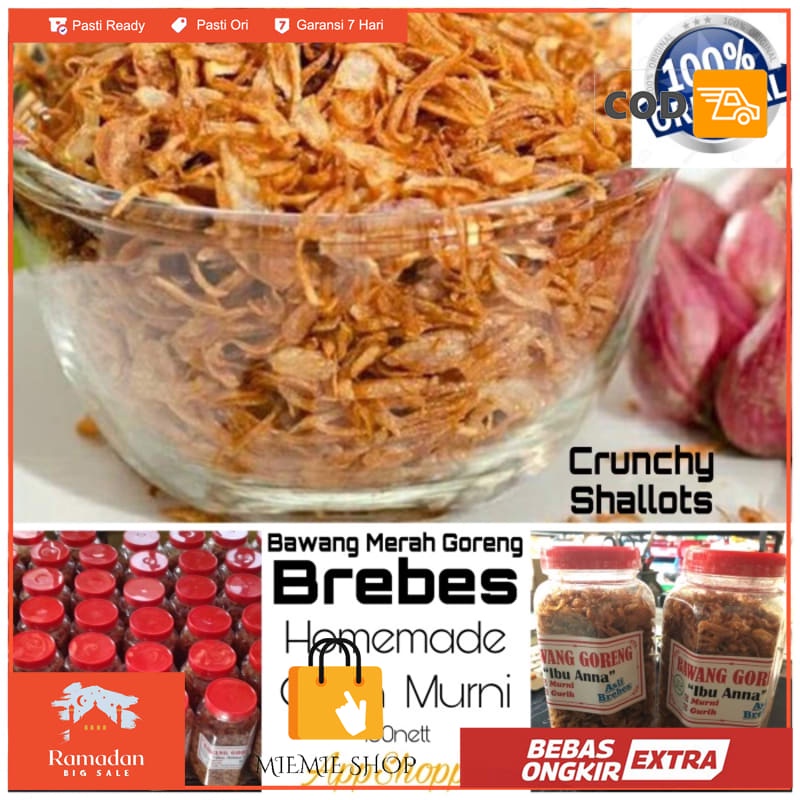 

Bawang Merah Goreng Asli BREBES Gurih Murni HOMEMADE Crunchy Shallots