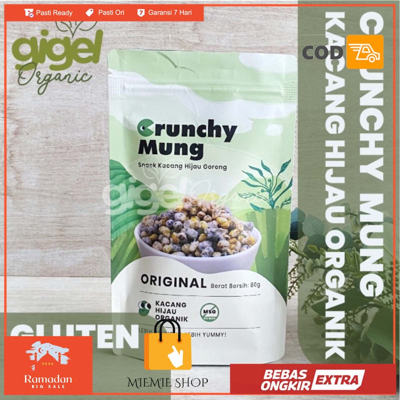 

Crunchy Mung Kacang Hijau Organik - 80g - Gluten FREE NO MSG Gigel