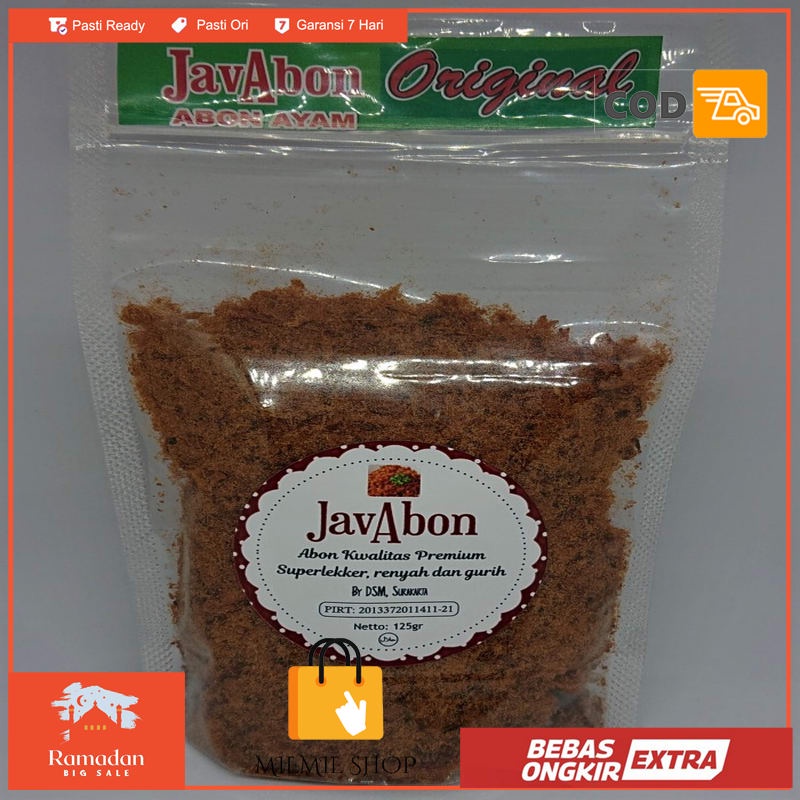 

JavAbon ABON AYAM ORIGINAL CHICKEN FLOSS 125