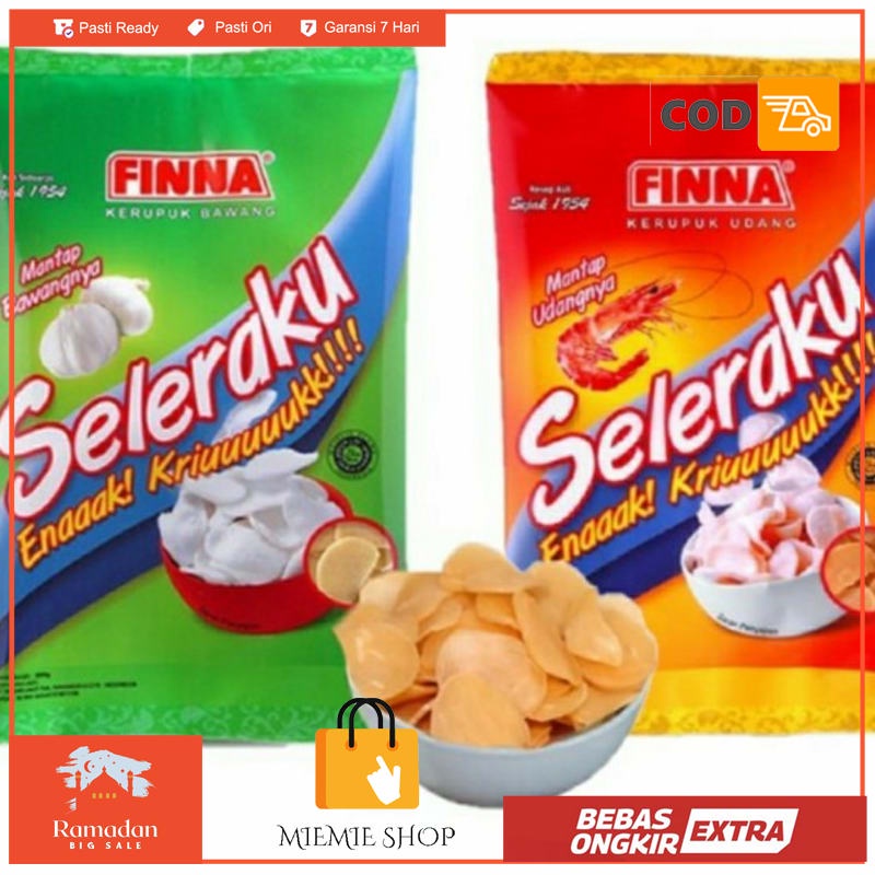 

Kerupuk Udang / Bawang Finna Seleraku 200gr - Bawang