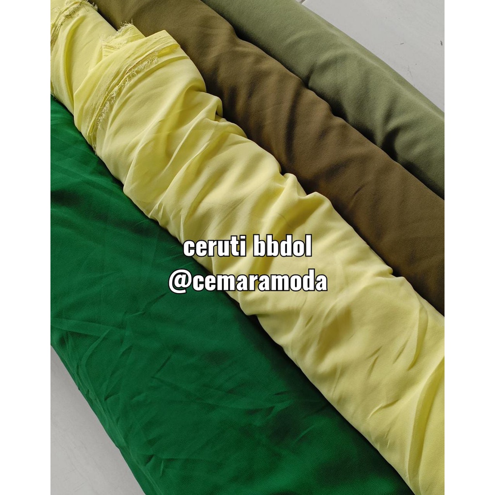 Kain Ceruti Babydoll Bahan PER 0.5meter / Ceruty Cerutty Cerutti Cerruti Seruty Seruti Baby Doll / kain gamis kerudung instant hijab instan jilbab pasminah segitiga Part2