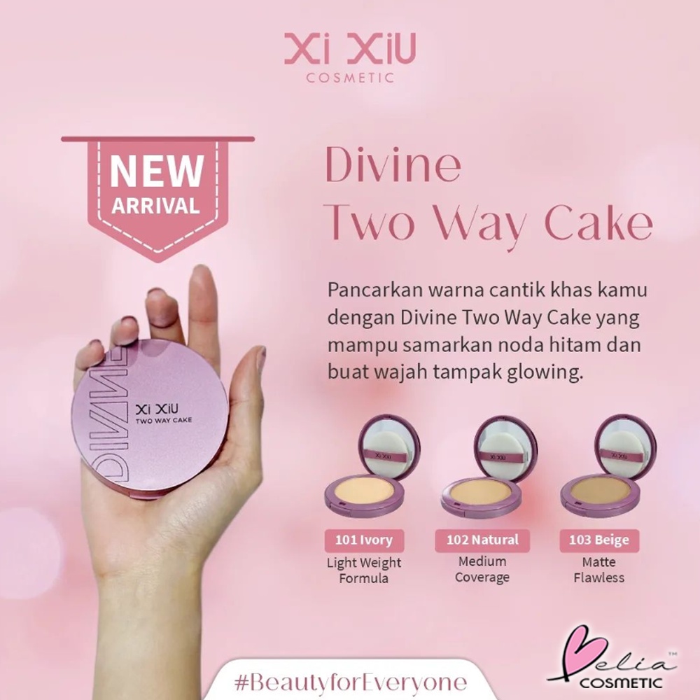 ❤ BELIA ❤ XI XIU Divine Two Way Cake | TWC BEdak Padat | Lightweight Formula | Medium Coverage | Matte Flawless 10g Xixiu