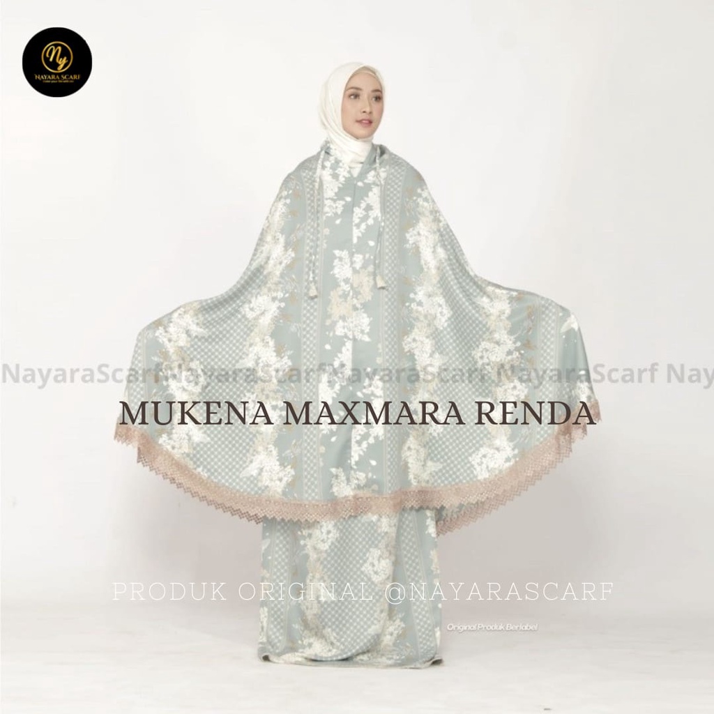 Mukena Maxmara Luxury 2in1 Printing Premiun Laser Cut &amp; Renda