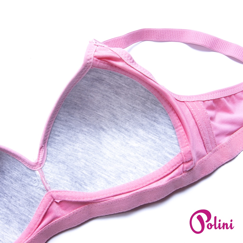 BEE - BH Bra Motif Garis Push Up Style Pakaian Dalam Wanita Cup Besar POLINI G613