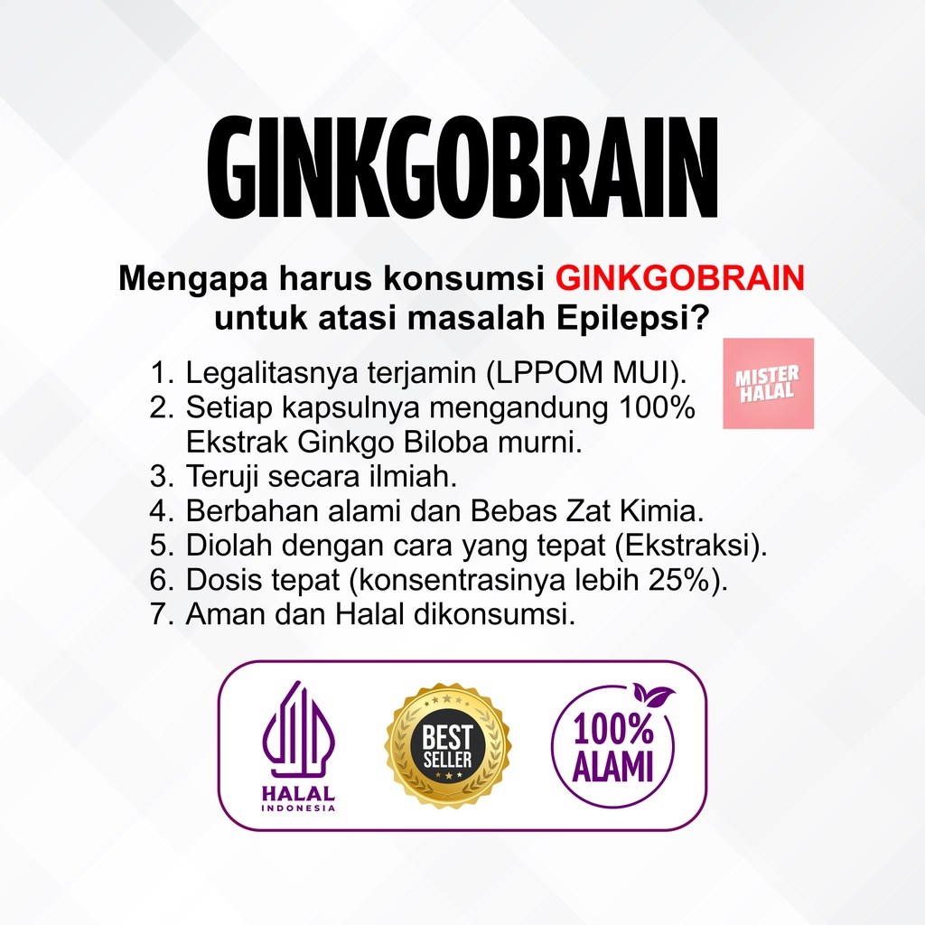 GINKGOBRAIN Vitamin Otak Terbaik Untuk Anak-Anak Remaja Dewasa &amp; Lansia | Kecerdasan Daya Ingat Nutrisi Otak