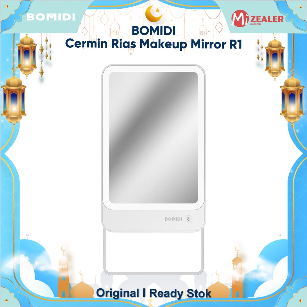 BOMIDI Cermin Rias Makeup Mirror R1 LED Kecil Lighting USB Touch Aesthetic Dimmer Switch