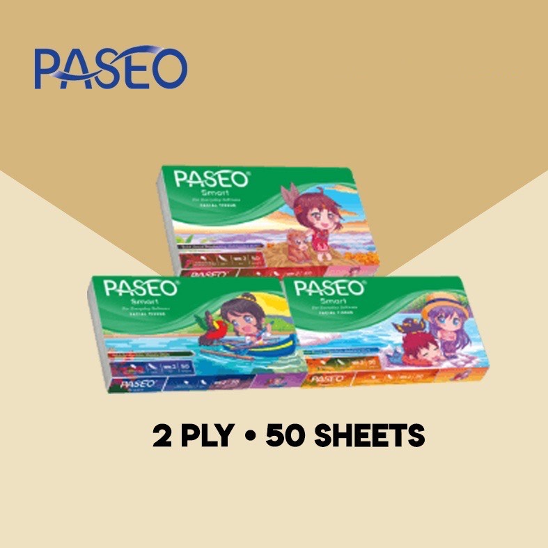 Tissue Paseo Smart Travel 50 Sheets - PASEO TRAVEL PACK