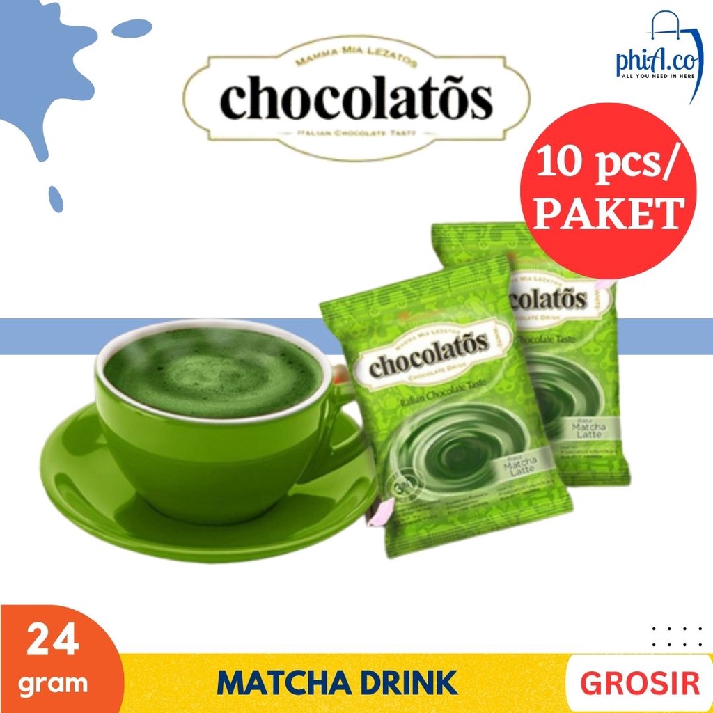 

CHOCOLATOS MATCHA DRINK MINUMAN MATCHA 3in1 10PCS/PAKET/RENCENG